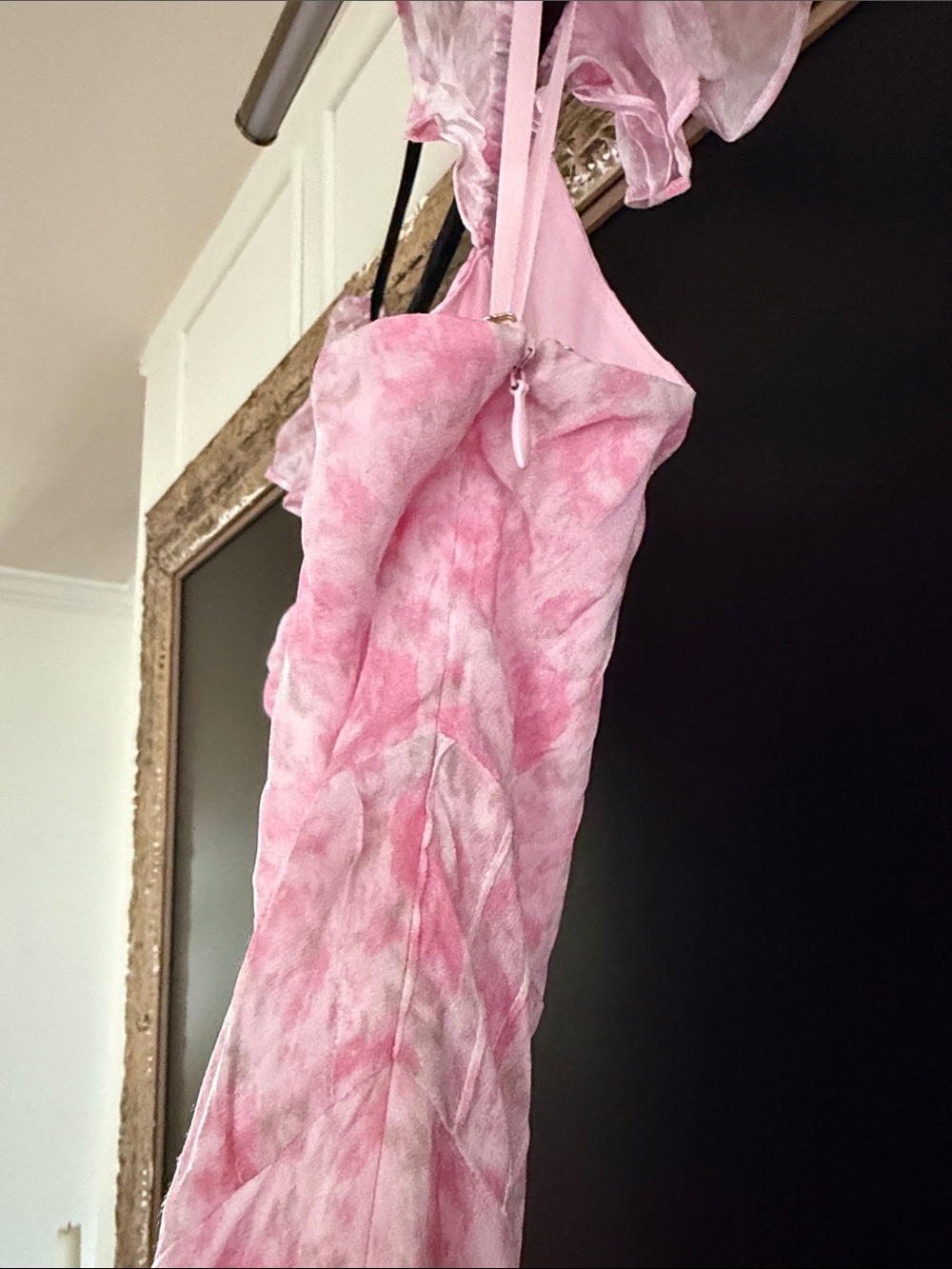 LoveShackFancy Pink Ruffled Strap Floral Maxi Dress - Picture 6 of 8